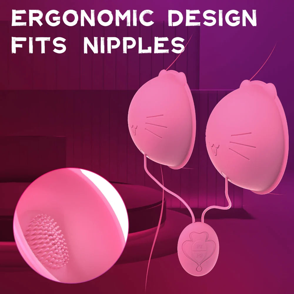 10 Modes Nipple Vibrators Breasts Adsorption Stimulator Wearable Masturbator