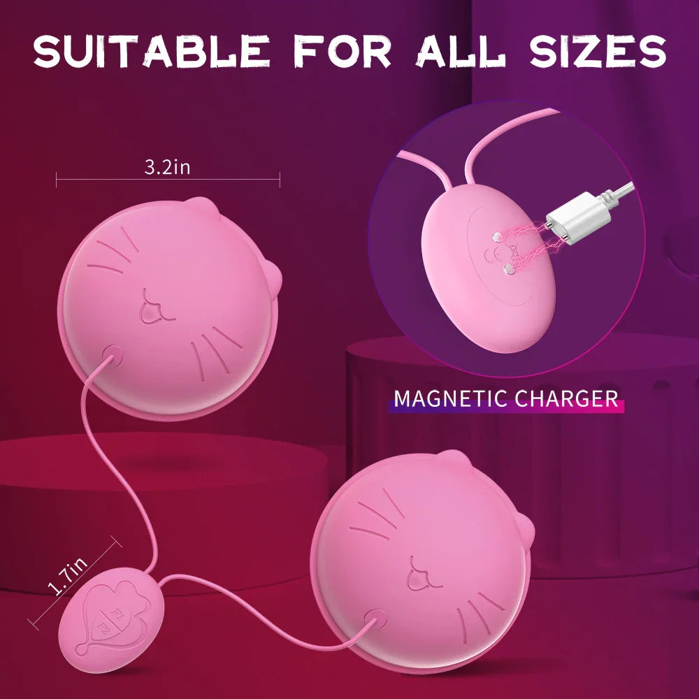 10 Modes Nipple Vibrators Breasts Adsorption Stimulator Wearable Masturbator