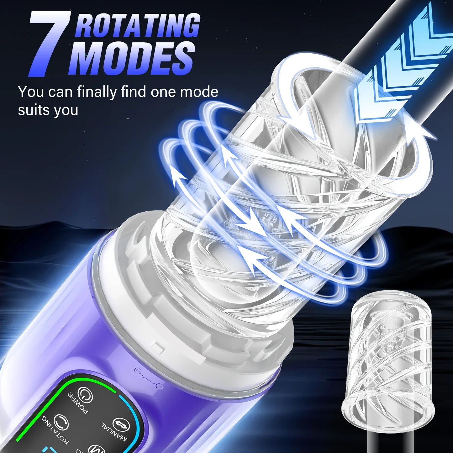 2024 Automatic Telescopic Rotation Male Masturbator Real Pocket Pussy Blowjob Machine Sex Toys for Men Piston Masturbation Cup