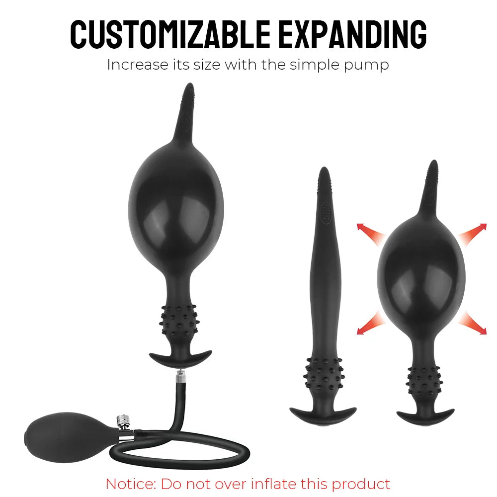 3-16cm Inflatable Anal Sex Toys For Women Vaginal Dilator Butt Plug Men Anus Expander Prostate Massager Dildo Female Masturbator