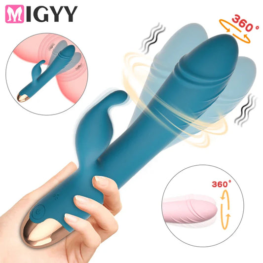 360¡ã Rotating G Spot Vibrator For Women Dual Vibration  Dildo Female Vagina Clitoris Massager Sex Toys For Women Adult Toys