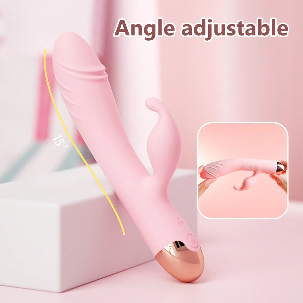 360¡ã Rotating G Spot Vibrator For Women Dual Vibration  Dildo Female Vagina Clitoris Massager Sex Toys For Women Adult Toys