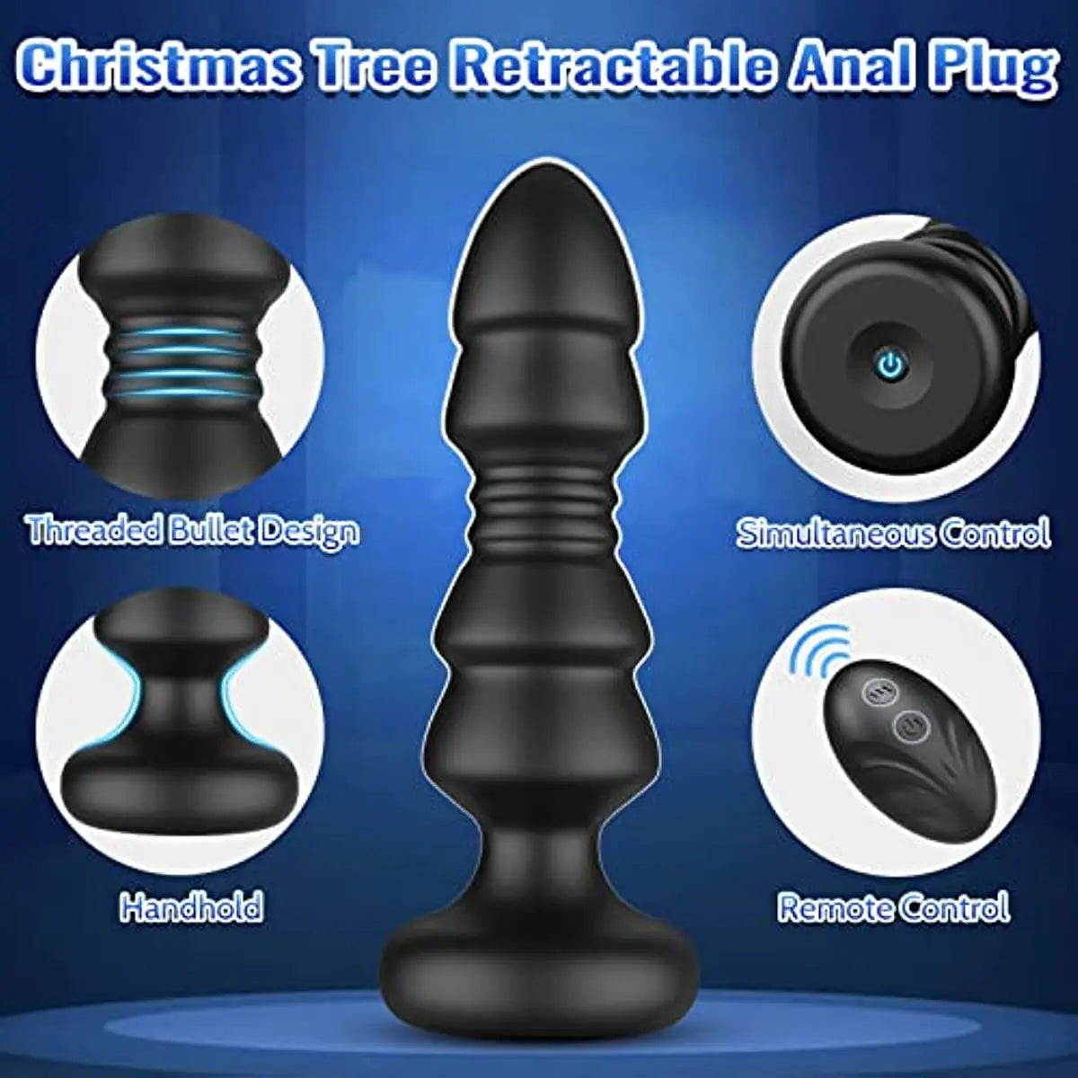 Anal Plug Vibrator Female Butt Plug for Women ,Prostate Massager Wireless Remote Control Adults Sex Toy Butt plug for Men