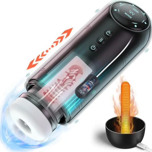 Automatic Male Masturbator Cup 4 Sucking 10 Vibrating Electric Stroker Heating Blowjob Masturbador Sex Machine Sex Toy for Man