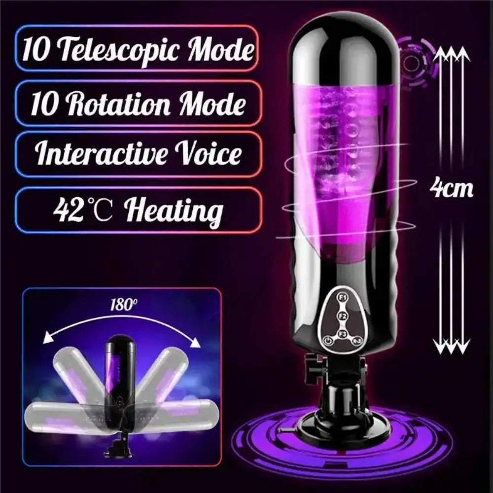 Automatic Male Masturbator Cup Real Vagina Telescopic Thrusting Rotation Sucking Vibrator Blowjob Masturbation Adults Sex Toys