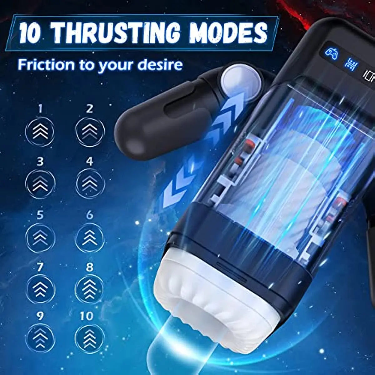 Automatic Male Masturbator Cup With Heating Thrusting & Vibration Modes Silicone Vagina Blowjob for Men Masturbation Sex Toys