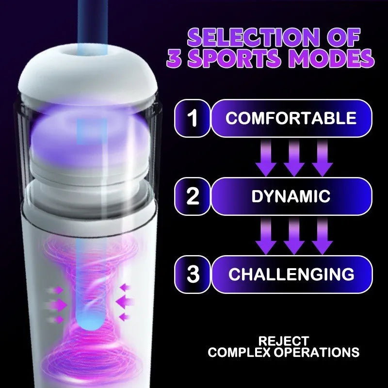 Fully Automatic Telescopic Masturbation Cup Sucking Multi-frequency Vibration Intelligent Sound Adult Sexual Supplies Sex Toy