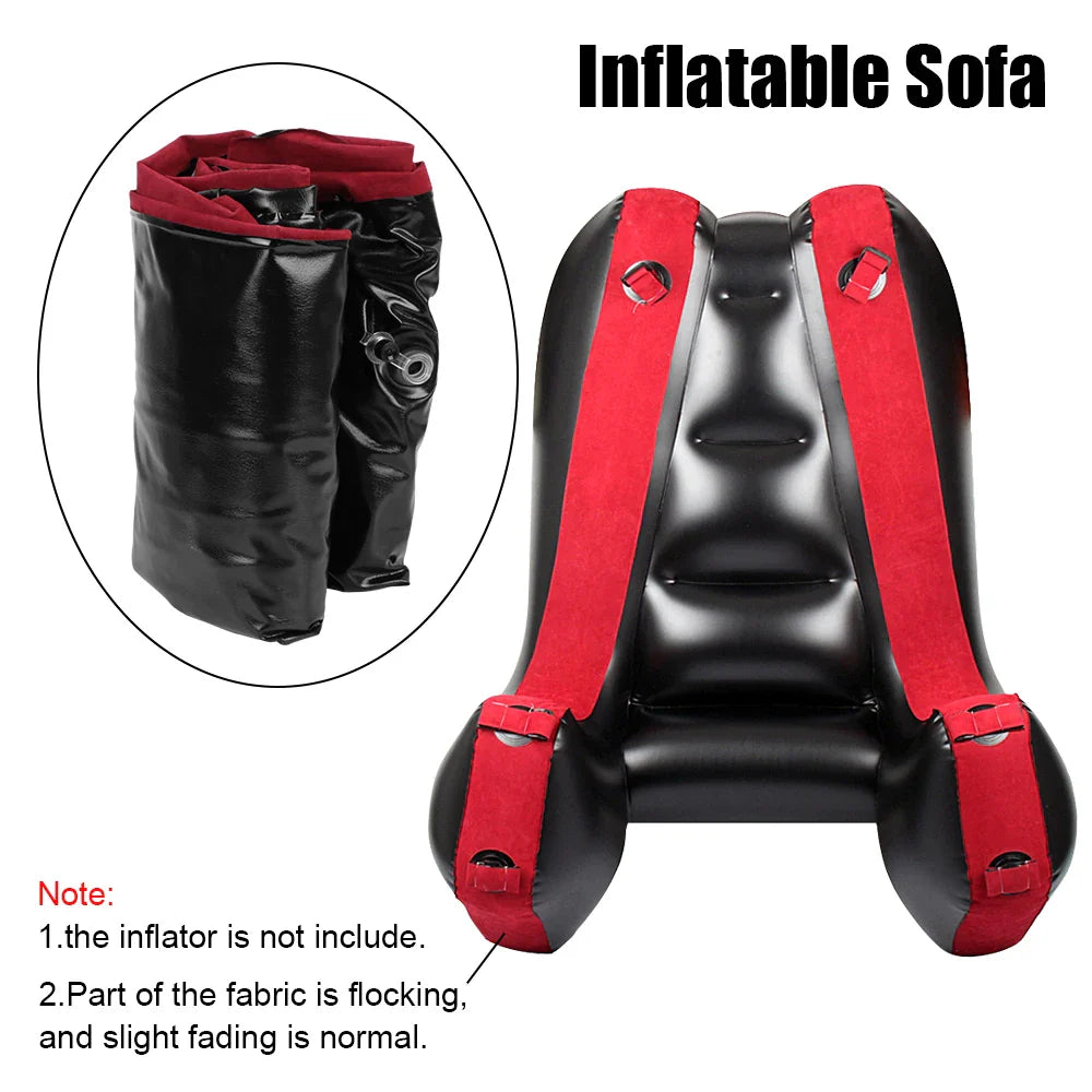 Inflatable Sex Furniture Split Leg Sofa Mat With Straps Chair Bed Sex Pillows For Women Vaginal Blowjob Anal Plug Couples Toys