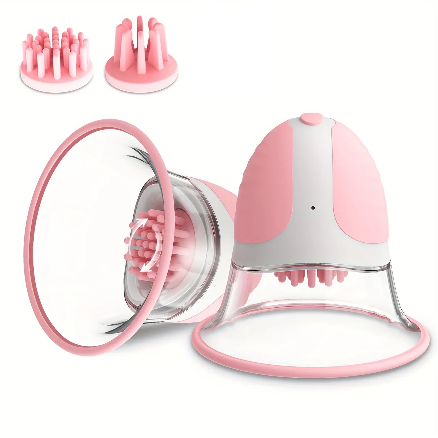 Nipple Massager Silicone Powerful Breast Pump 10 Mode Wireless Chest  Rotation Vibrations Stimulator For Women Adult Sex Toys