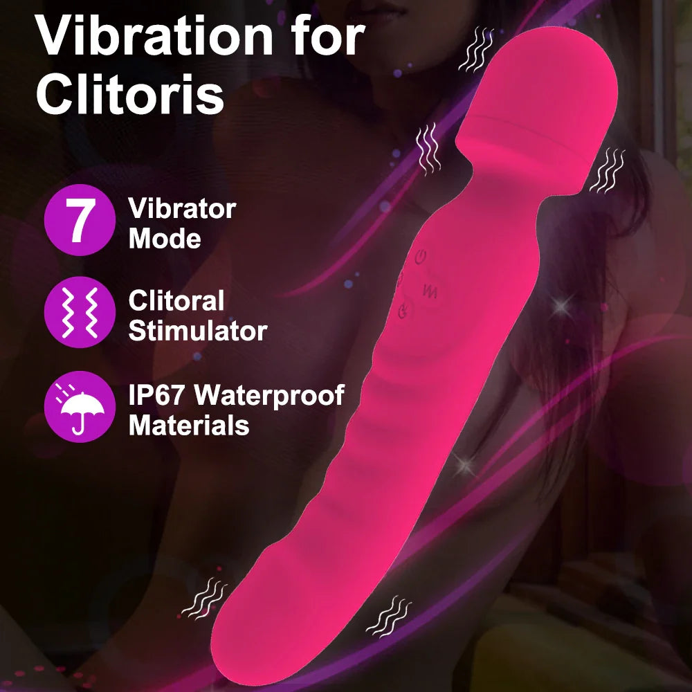 Powerful AV Magic Wand Dildo Vibrator for Women Clitoris Stimulator Erotic Toys G Spot Vagina Massager Adult Sex Toys for Female