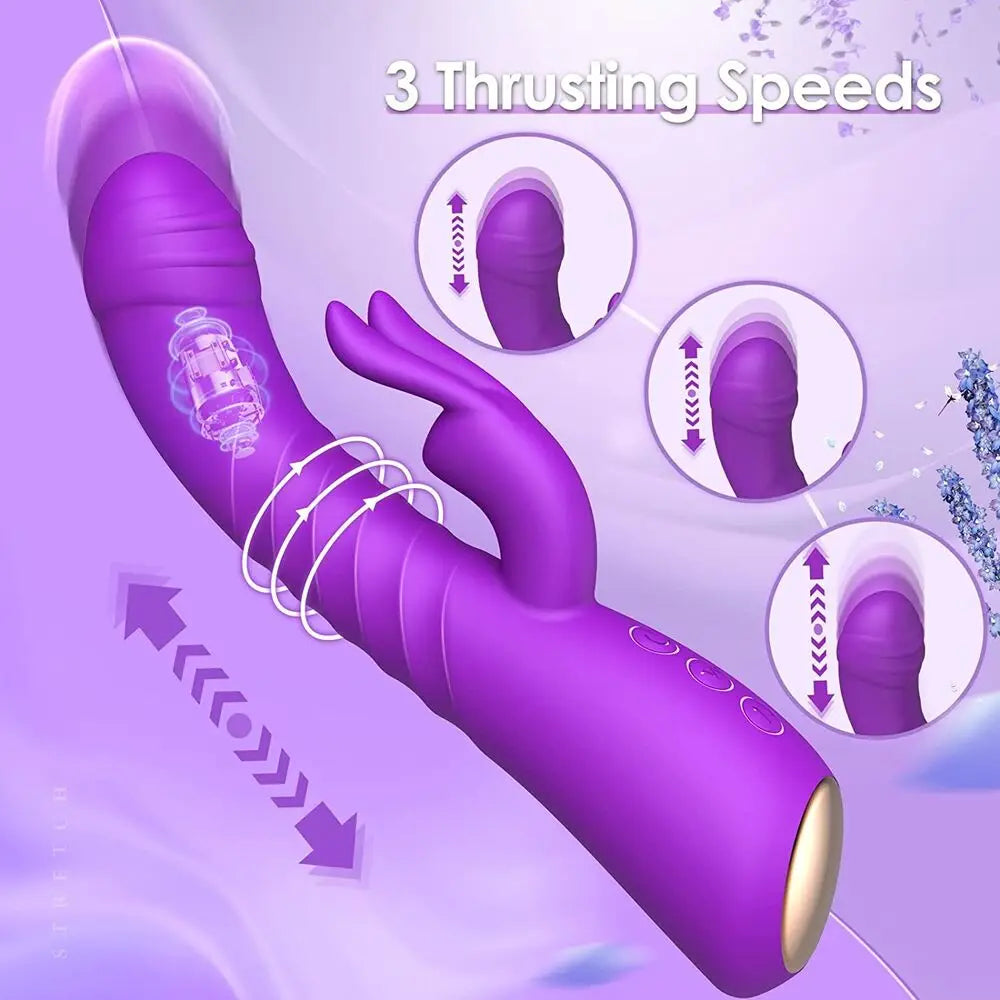 Rabbit Vibrators Vagina G-Spot Clitoris Nipple Dual Stimulator Massager Dildo Sex Toys Shop For Women Adult Female Masturbators