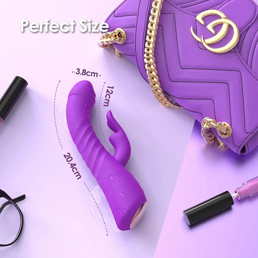 Rabbit Vibrators Vagina G-Spot Clitoris Nipple Dual Stimulator Massager Dildo Sex Toys Shop For Women Adult Female Masturbators