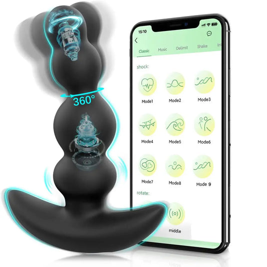 Rotating Vibrating Anal Dildo Prostate Massager Vibrator Sex Toys for Men Women