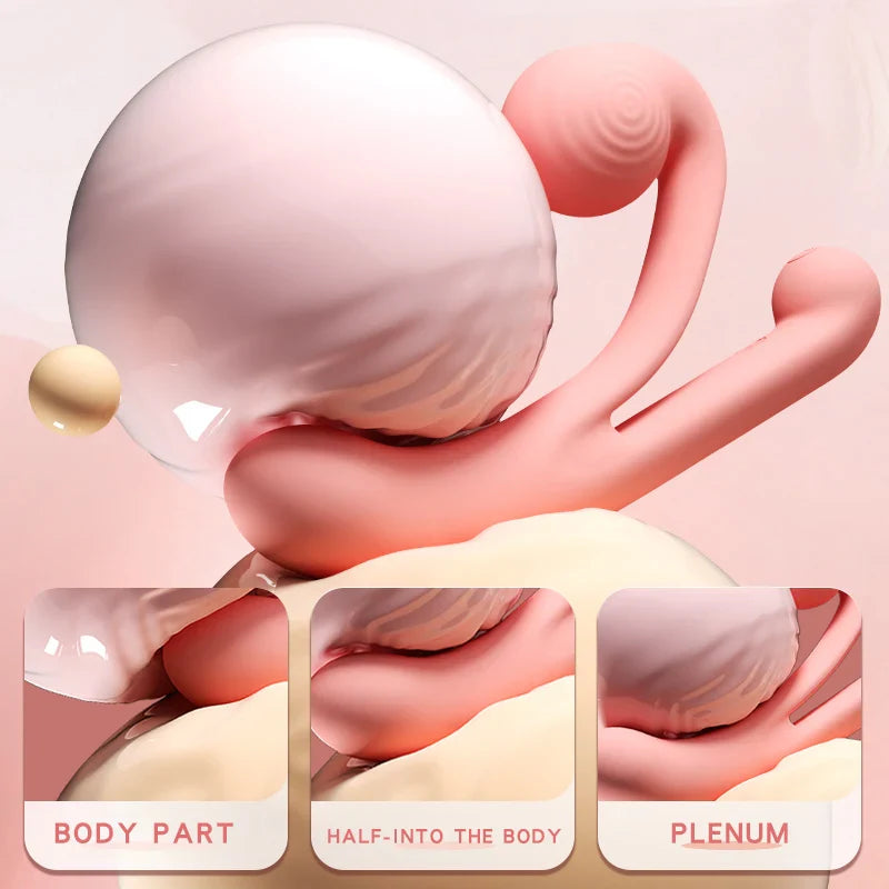 Snail Vibrators For Women Clitoris Stimulator 10 Modes Vagina Insertion Massager Silicone Vibrating Stick Female Adult Sex Toys