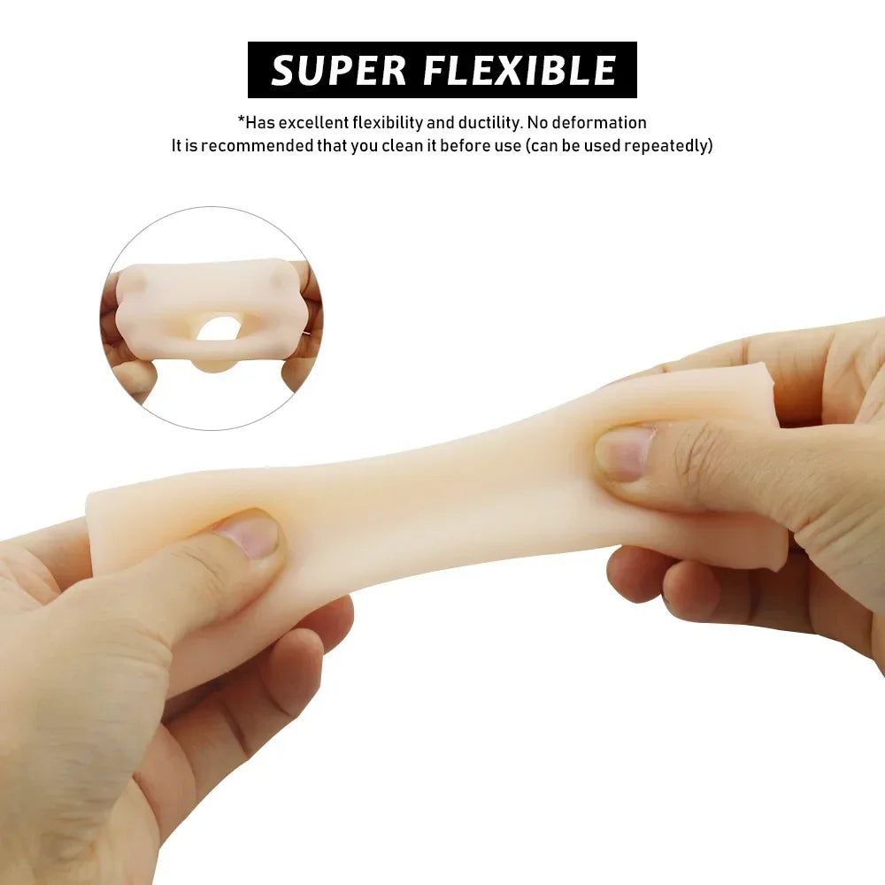 Soft Silicone Vacuum Pump Sleeve Penis Enlargement Extender Accessories for Most Penis Pumps Replacement Comfort Vacuum Cylinder