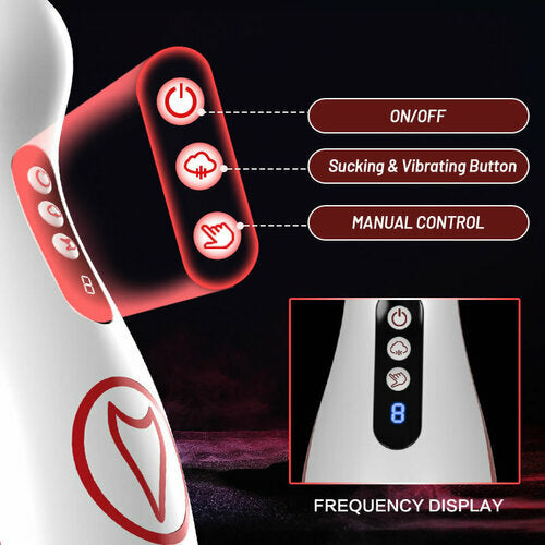 Heated Sucking Masturbator Men Vagina Oral Automatic Retractable Vibrator Penis Persistent Masturbator Adult Sex Toys for Men